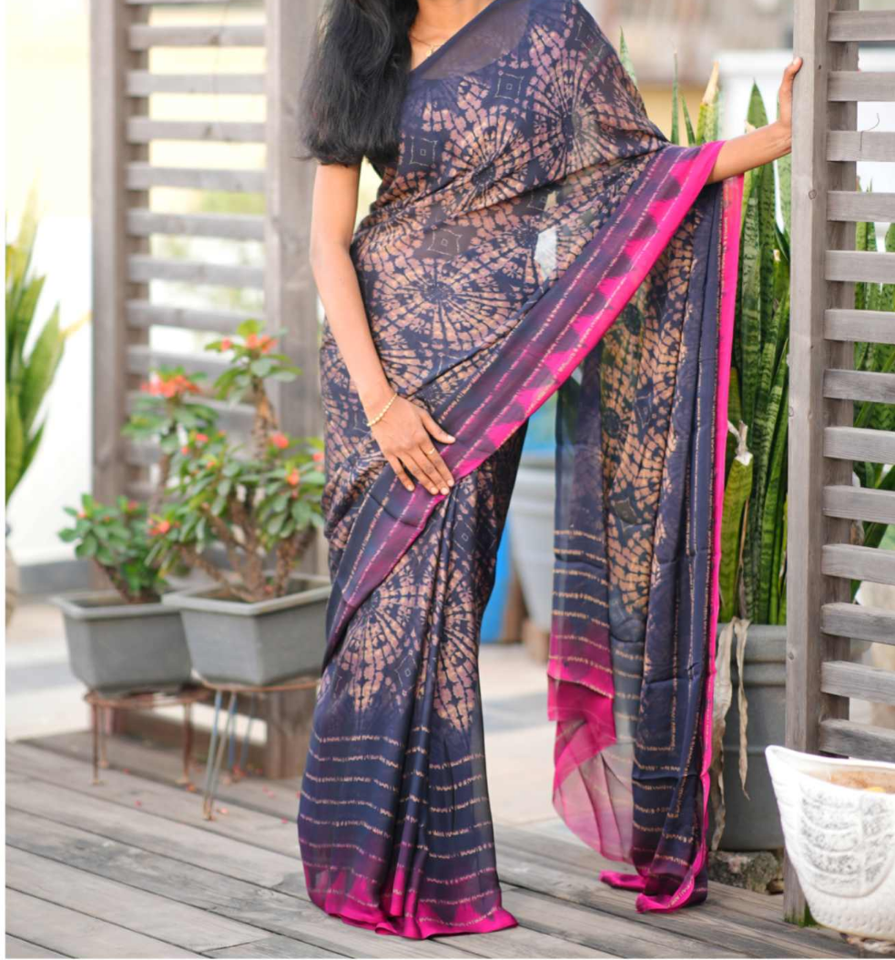 Georget saree in shibori print