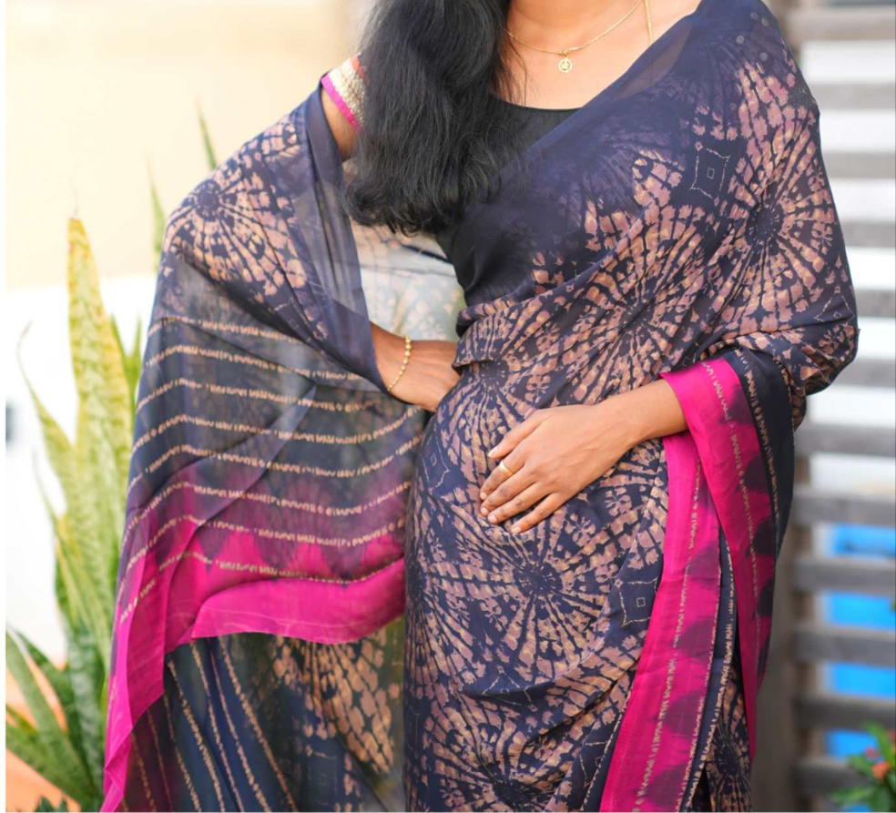 Georget saree in shibori print